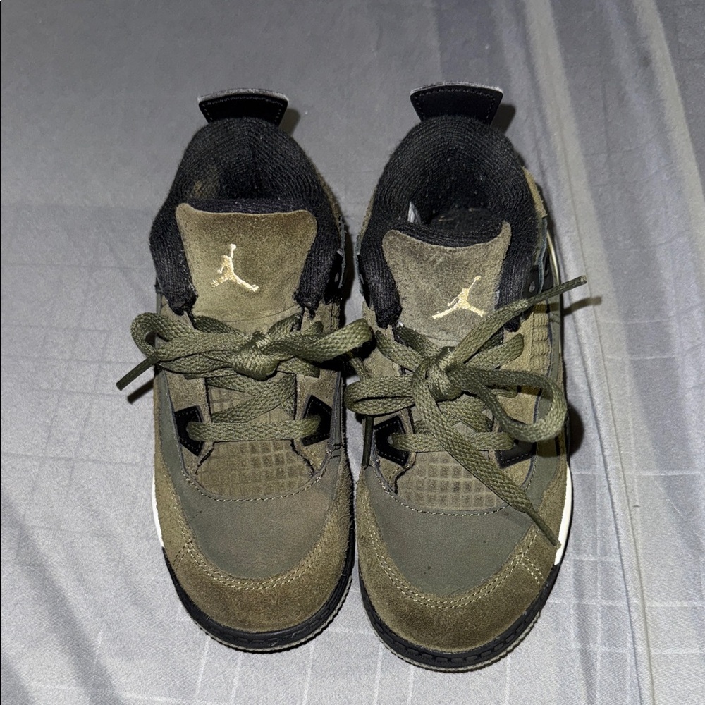 Jordan Kids' Olive and Black Sneakers